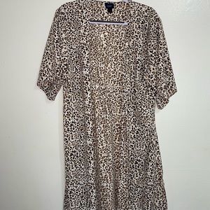 Cheetah print long cover up